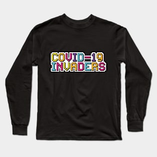 covid invader txt Long Sleeve T-Shirt